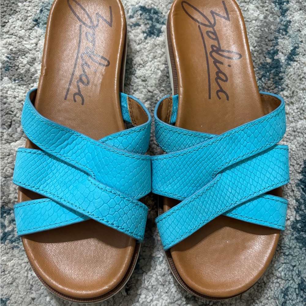 Zodiac Women's Neon Blue Sandals